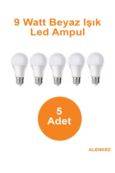 Lightech Led 5'li 9w Ampul Beyaz Işık