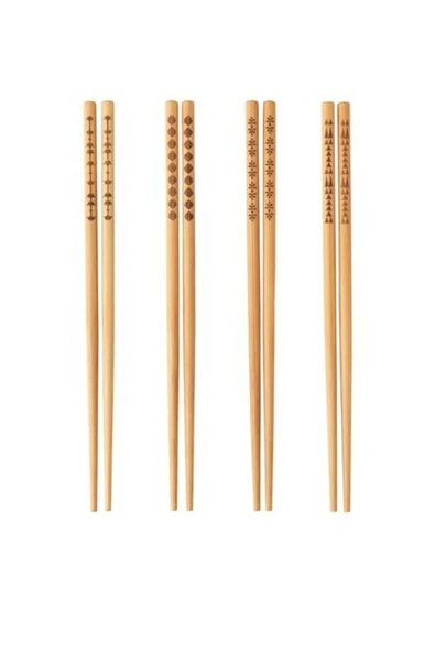 Bambu Yıkanabilir Chopstick 5 Çift(TOPLAMDA 10 ADET)