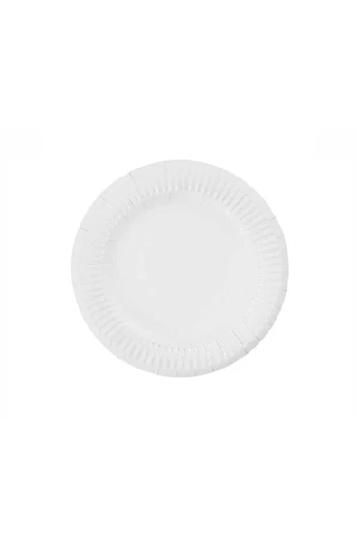 Beyaz Karton Tabak 18 cm 25'li
