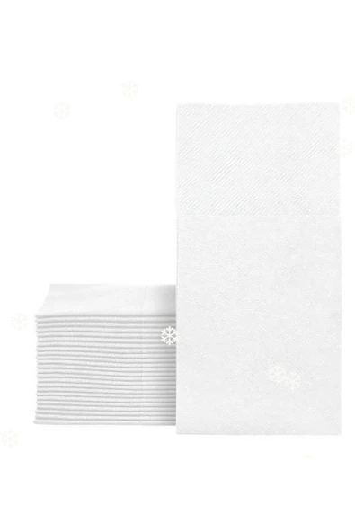 Garson Katlama Cepli Beyaz Airlaid Kumaş Dokulu Peçete 33x40 cm 12 Adet - 2