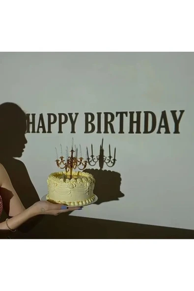 1 Adet Elegant Mum Ateşleyici Kek Süsü Ve 9 Adet Mum - 2