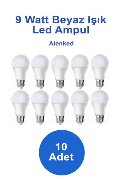 Lightech Led 10'lu 9w Ampul Beyaz Işık