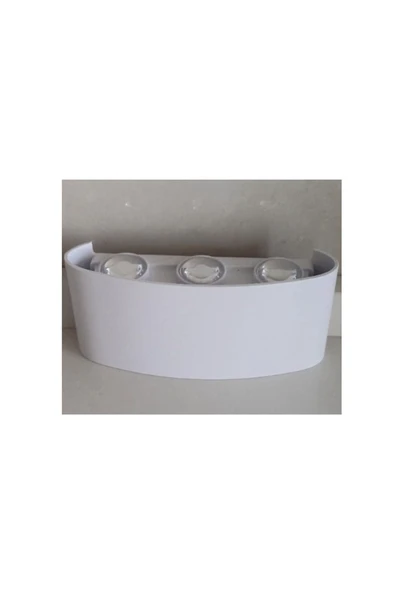 Dış Mekan Dekoratif Led Aplik Beyaz Işık Beyaz Kasa 6w - 2