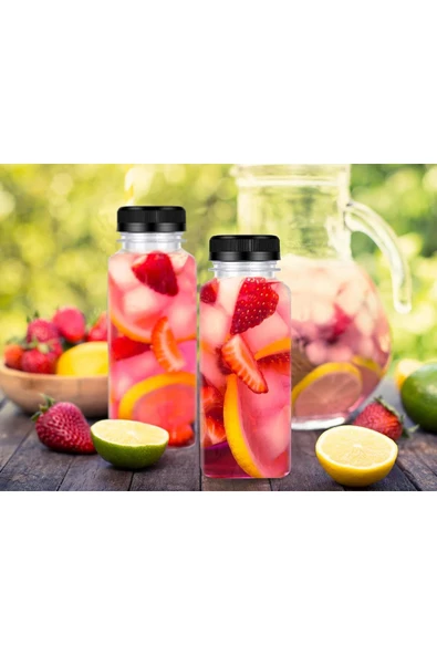 Kapaklı Kare Pet Şişe 250 ml 12 Adet - 4