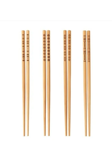 Bambu Yıkanabilir Chopstick 5 Çift(TOPLAMDA 10 ADET) - Resim 3