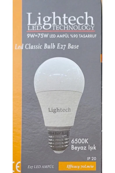 Lightech Led (2 Adet) 9w Ampul Beyaz Işık Led Ampul - 4