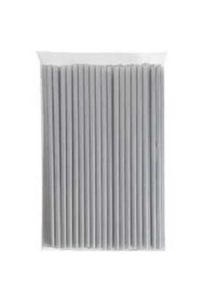 Gümüş Frozen Plastik Pipet 26 Cm (20 ADET)