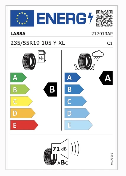 Lassa 235/55R19 105Y Xl Competus H/P3 B-A-71 Yaz Suv Lastiği (Üretim Yılı: 2025) - Resim 2