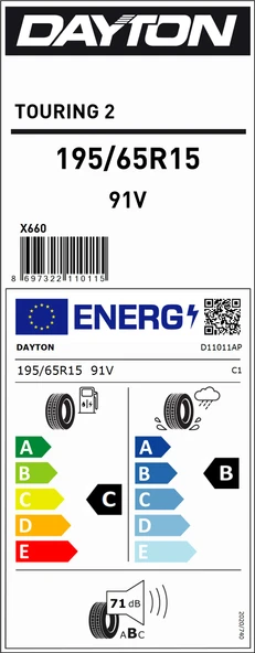 Dayton 195/65R15 91V Tourıng 2 C-B-71 Yaz Oto Lastiği (Üretim Yılı: 2025) - Resim 2