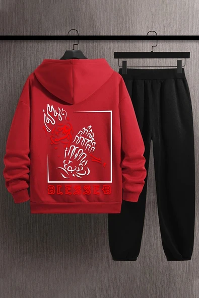 Unisex Blesseb Baskılı Eşofman Takımı - 4
