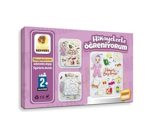 13 Parça 20x30 cm Hikayelerle Öğreniyorum Ahşap Oyuncak 0282