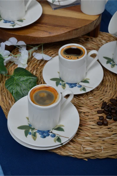 Farika Porselen Arya 12 Parça 6 Kişilik Porselen Kahve Fincanı Takımı - 3