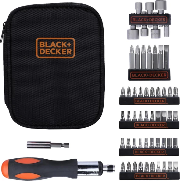 Black+Decker A7104 56 Parça Cırcırlı Set Tornavida