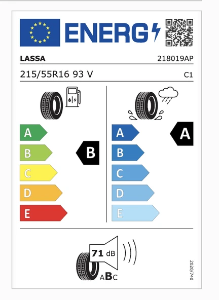 Lassa 215/55R16 93V Revola B-A-71 Elt Yaz Oto Lastiği (Üretim Yılı: 2025) - Resim 2