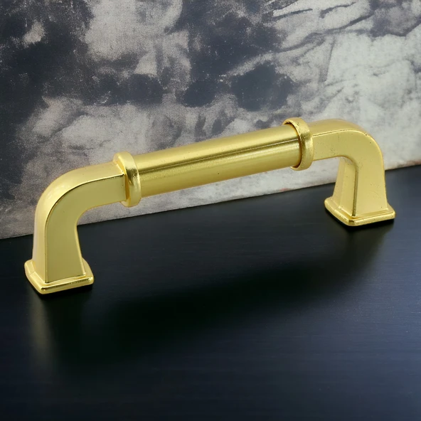 Alfa Metal Mat Gold Altın Kulp 96 mm Mobilya Çekmece Mutfak Dolabı Dolap Kapak Kulpları Kulb Kulpu - 6