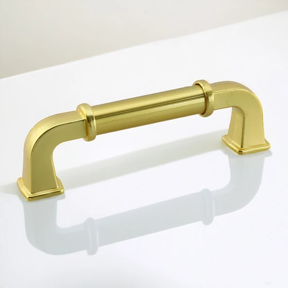 Alfa Metal Mat Gold Altın Kulp 96 mm Mobilya Çekmece Mutfak Dolabı Dolap Kapak Kulpları Kulb Kulpu - 4