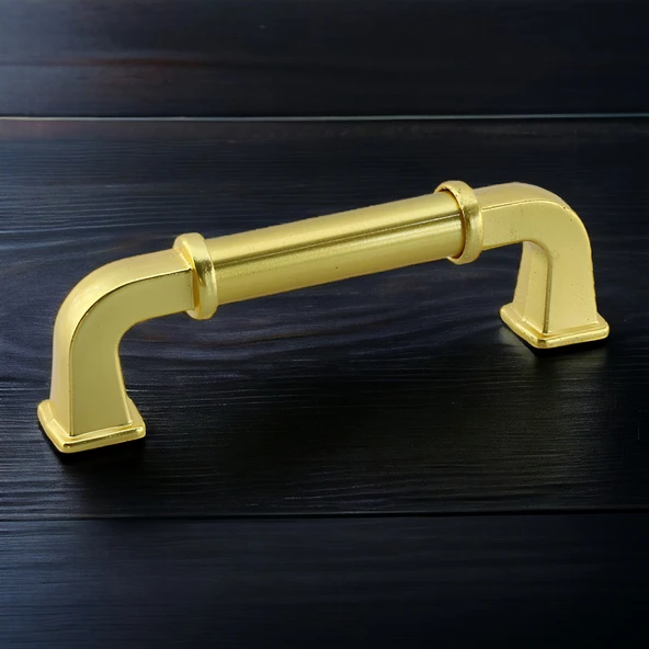 Alfa Metal Mat Gold Altın Kulp 96 mm Mobilya Çekmece Mutfak Dolabı Dolap Kapak Kulpları Kulb Kulpu - 5