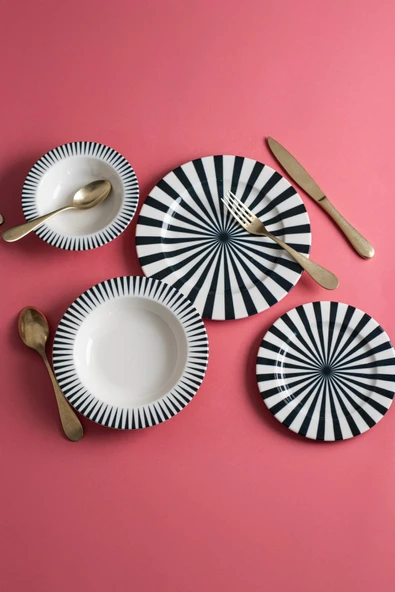 TABAK EVİ Porselen Nera Yemek Takımı 6 Kişilik 24 Parça BNS24YKPRS1107 - 2