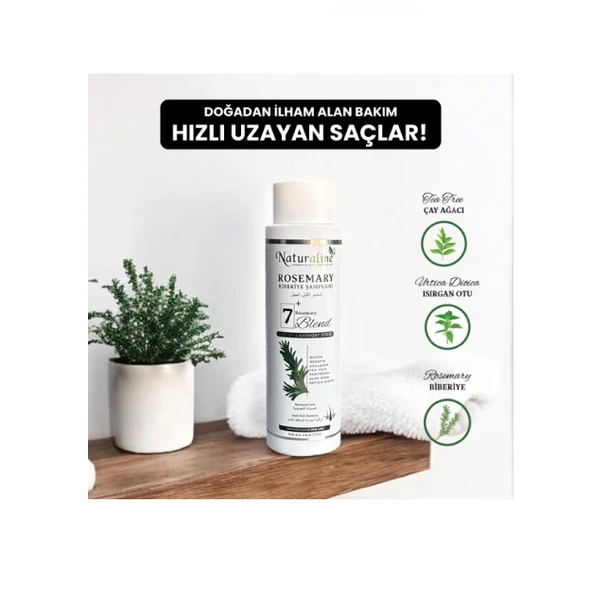 Naturaline Biberiye Şampuanı 400 ml 2 Adet Roemary Shampoo 7 Doğal Bileşim - 5