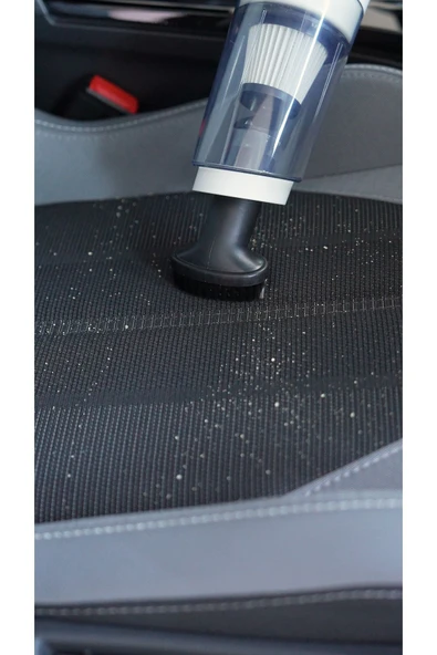 Araç Süpürgesi ELS24 Beyaz 50W 4000mAh 6000PA Kablosuz Şarjlı Taşınabilir Type-C Ev Araba Süpürge - 4