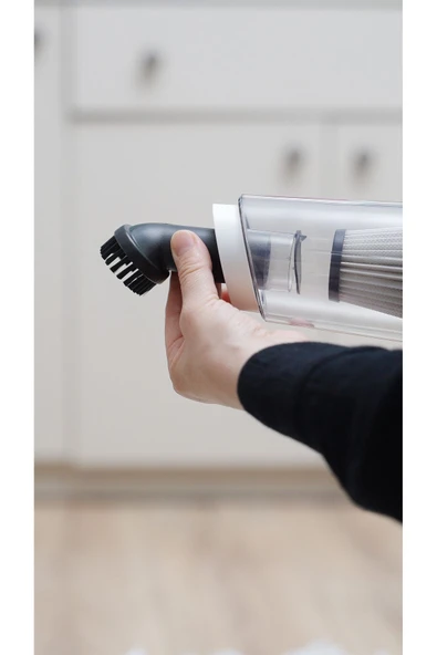 Araç Süpürgesi ELS24 Beyaz 50W 4000mAh 6000PA Kablosuz Şarjlı Taşınabilir Type-C Ev Araba Süpürge - 6