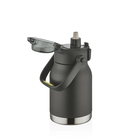 Shotay Çelik Termos Matara Phone Holder 1000Ml Siyah - 2