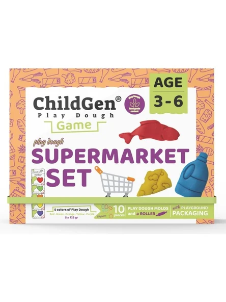 ChildGen Süpermarket Sahneli Oyun Hamuru Kutusu
