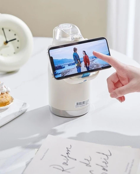 Shotay Çelik Termos Matara Phone Holder 1000Ml Beyaz - 5