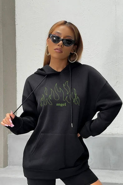 Unisex Green Angel Fire Sweatshirt