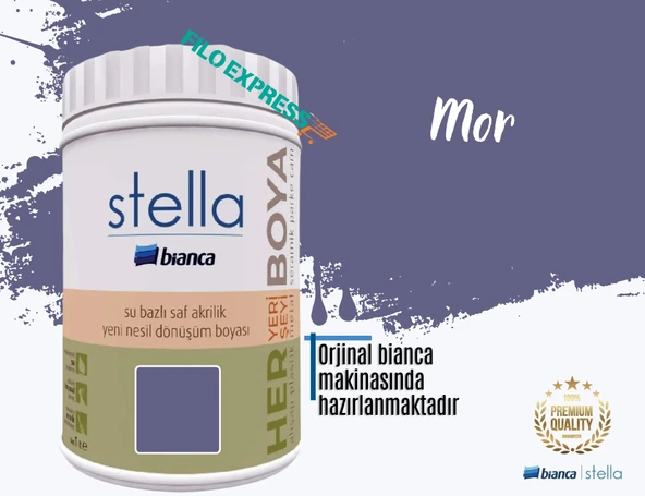 BİANCA STELLA SU BAZLI SAF AKRİLİK BOYA 1 LİTRE MOR