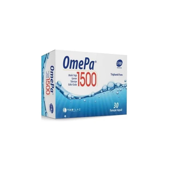 Omepa 1500 Balık Yağı İçeren Takviye Edici Gıda 30 Yumuşak Kapsül