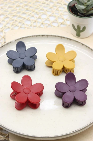 Kadın Toka Papatya Mandal Toka 4 Adet - 6