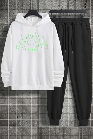 Unisex Green Angel Baskılı Eşofman Takımı