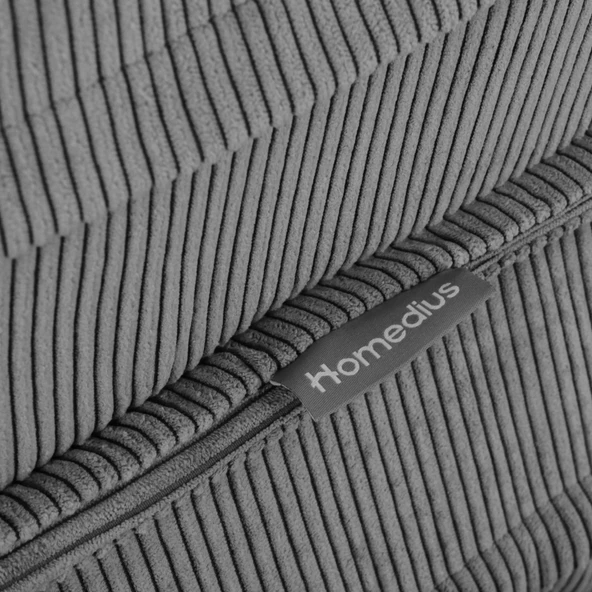 Mocca Fitilli Kadife Tek Kişilik Katlanır Yatak Katlanır Koltuk Gri Tek - 3