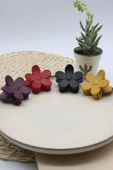 Kadın Toka Papatya Mandal Toka 4 Adet - 5