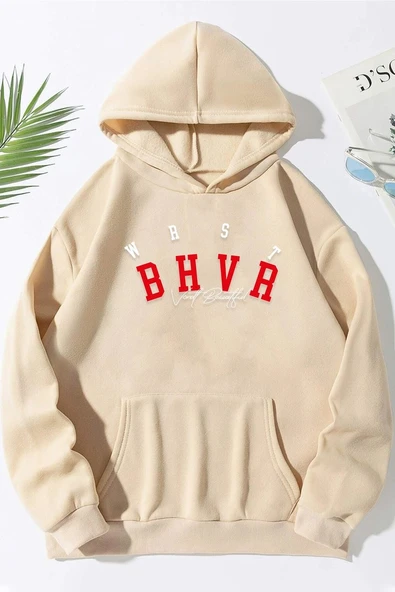 Unisex Bhvr Baskılı Sweatshirt - 3