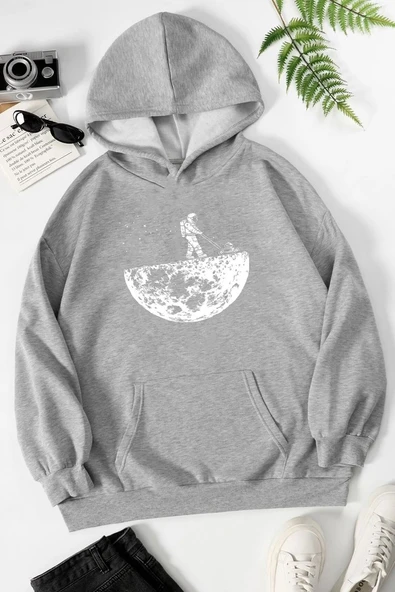 Unisex Uzay Temalı Sweatshirt - Resim 2