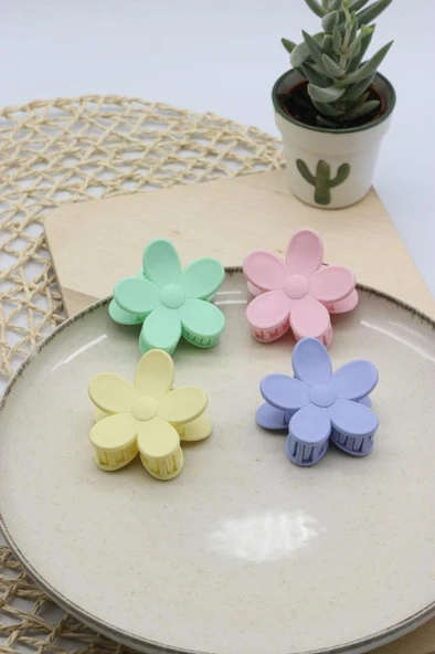 Kadın Toka Papatya Mandal Toka 4 Adet - 2