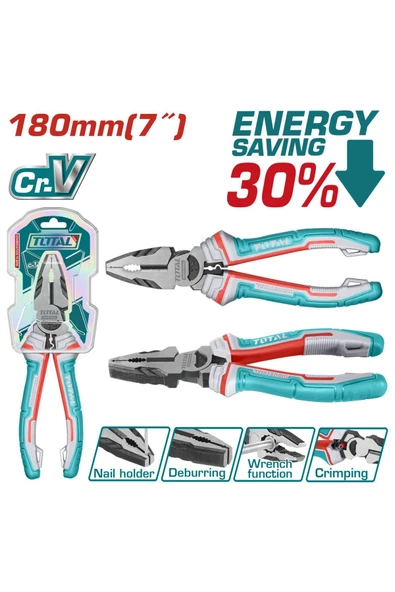 Total 180 Mm Endüstriyel Pense Yüksek Kalite %30 Güç Tasarrufu