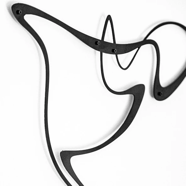 Dekoratif Ev Ofis İçin Siyah Metal Dünya Haritası Duvar Tablosu Büyük Boy m10 - 10