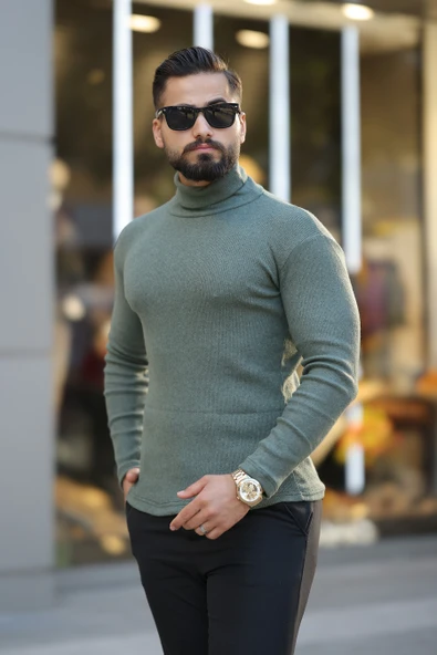 5'li Paket Erkek Boğazlı Balıkçı Triko Kazak - 2