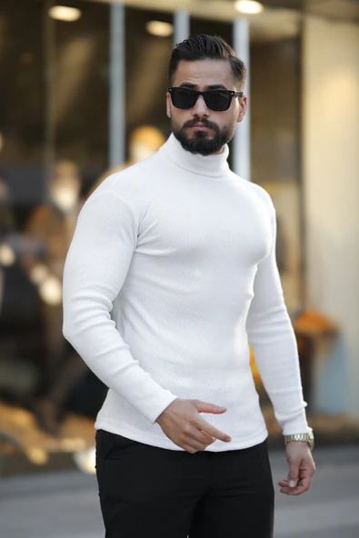 5'li Paket Erkek Boğazlı Balıkçı Triko Kazak - 4