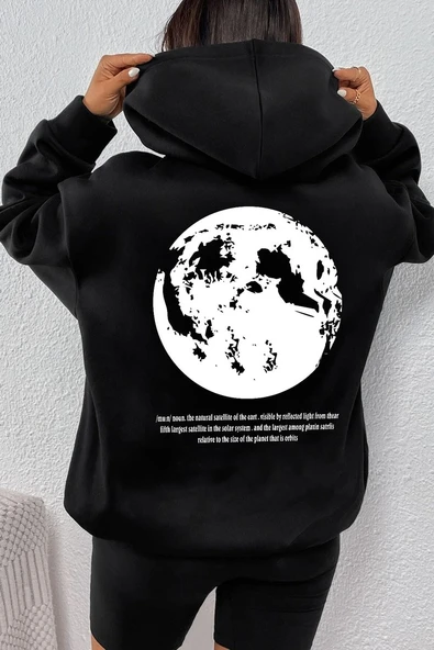 Unisex The Moon Baskılı Sweatshirt