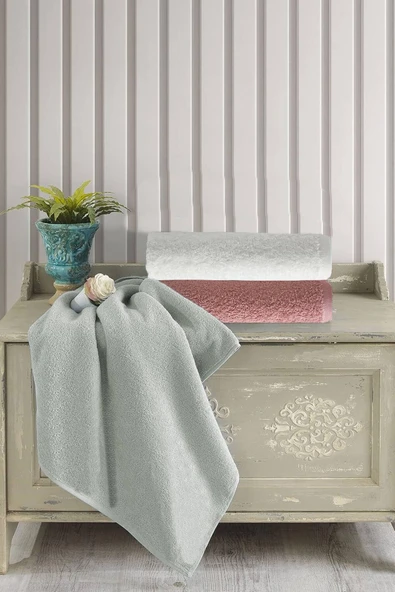 3 lü Renkli El Yüz Havlu Seti %100 Pamuklu Natural Harmony - 4