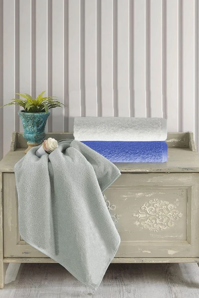 3 lü Renkli El Yüz Havlu Seti %100 Pamuklu Natural Harmony - 9