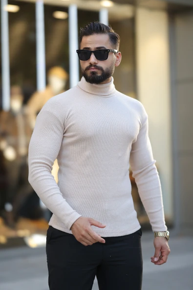 5'li Paket Erkek Boğazlı Balıkçı Triko Kazak - 3