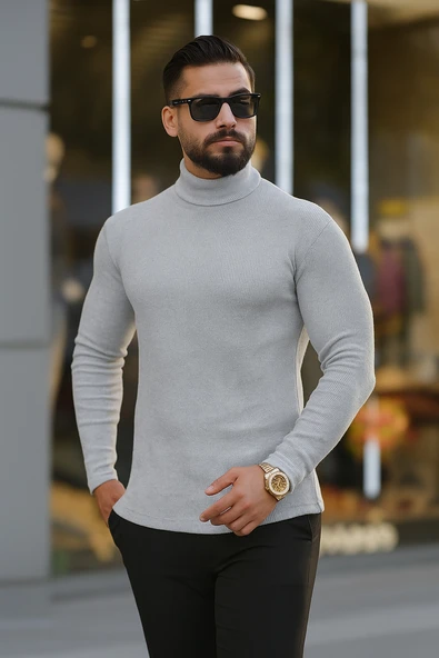 5'li Paket Erkek Boğazlı Balıkçı Triko Kazak - 7