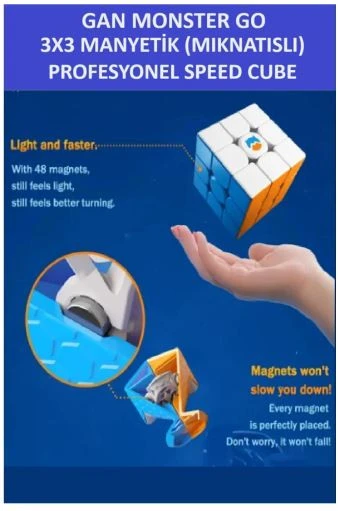 MG356 M 3x3 MIKNATISLI Manyetik Zeka Küpü - Profesyonel Speed Cube - Sabır Küpü - - 4