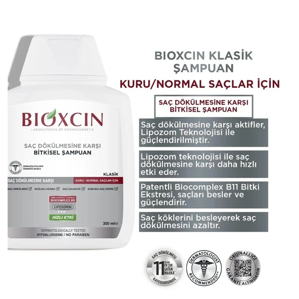 Bioxcin Genesis Kuru-Normal Saçlar için Şampuan 300 ml - Resim 3