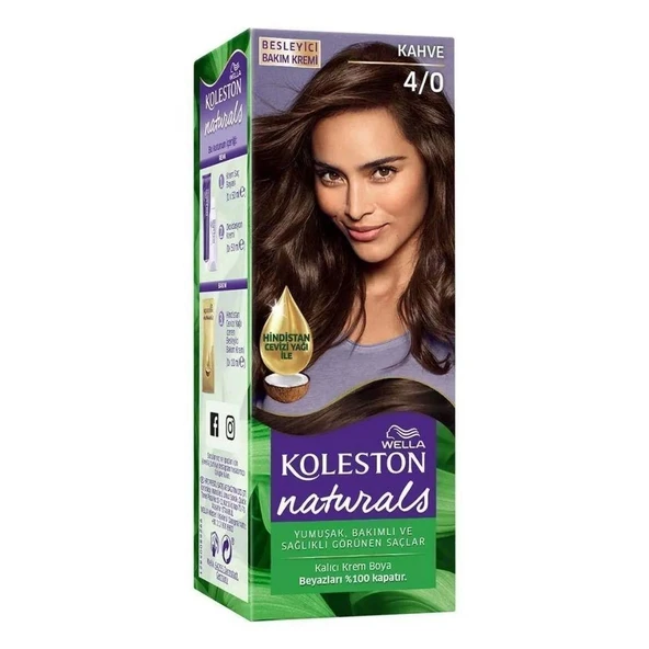 Koleston Naturals Saç Boyası Kahve 4/0 - 2